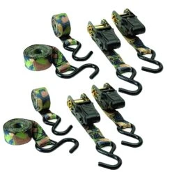 HME Products Camoufage Ratchet Tie Down 4 Pack HME-RS-4PK