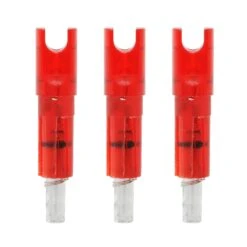 Lumenok Archery Lighted Crossbow Bolt Nock .300 ID Parker Capture End 3 Pack Red CAP3R