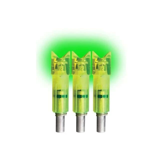 Lumenok Archery Lighted Crossbow Bolt Nock .272 ID Vapor/GT MX Crescent End 3 Pack Green GTMXC3G