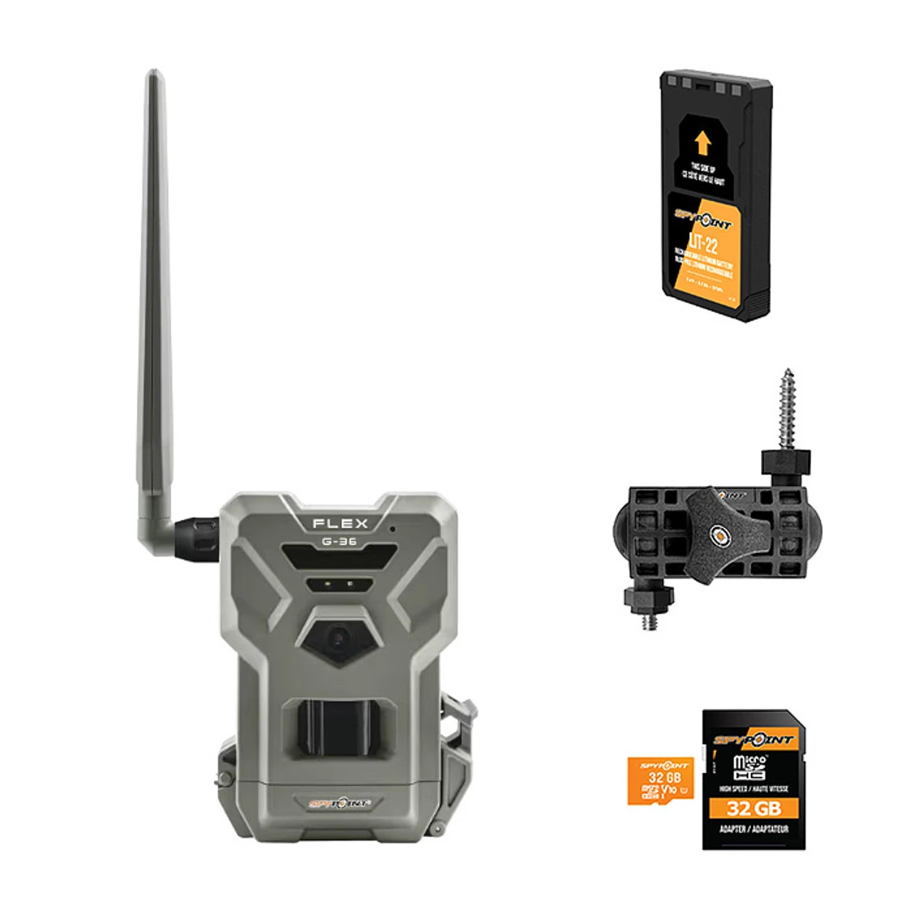 Flex G-36 Pro Pack Cellular Trail Camera Bundle By SpyPoint