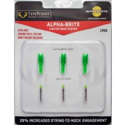 TenPoint Crossbow Alpha-Brite Universal Lighted Nock System 3 Pack Green HEA-358.3