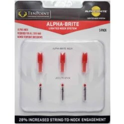 TenPoint Crossbow Alpha-Brite Universal Lighted Nock System 3 Pack Red HEA-358R.3
