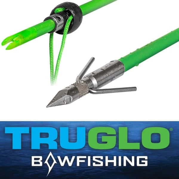 TRUGLO Bowfishing Arrow Speed Shot Standard Point W/ Slide Safety System TG140C1G